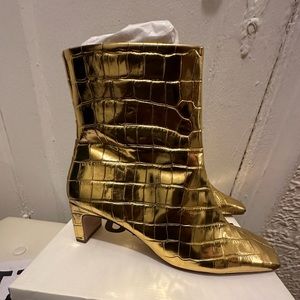 NWB! Schutz Tilane gold ankle boots size 11